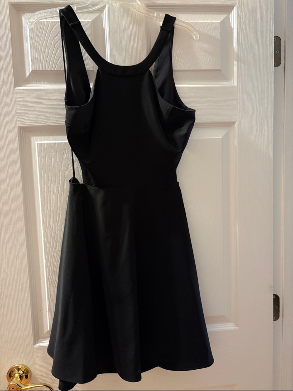 Express Black Mini Dress with Flared Skirt